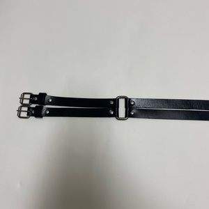 Vintage double strap leather belt